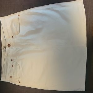 J. Crew white denim skirt